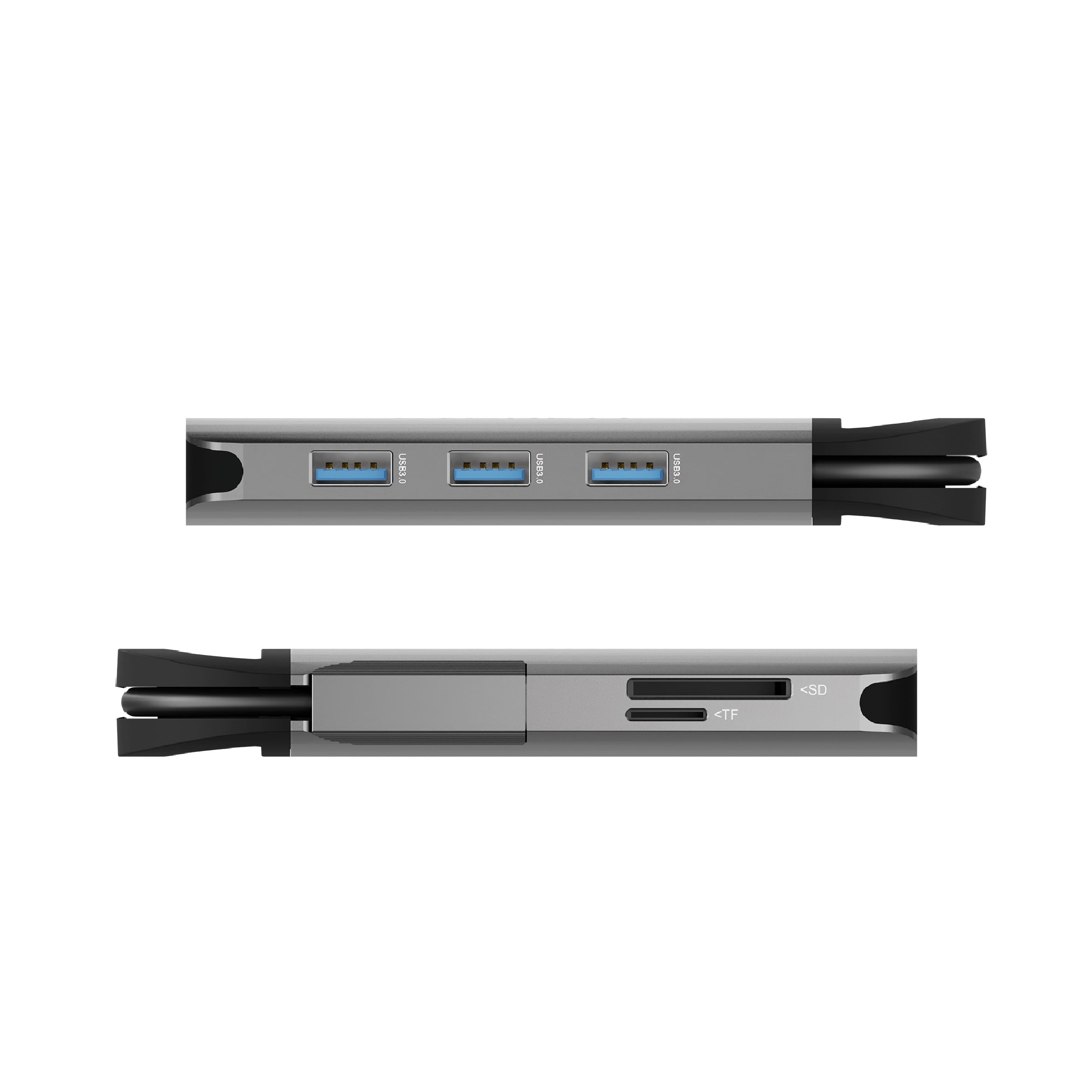 Cygnett Unite 7-in-1 USB-C Multiport Hub Adapter Dock (CY4550HUBC7)3xUSB-A (3.0, 5Gbps) 1xUSB-C(100W)1x4K HDMI (30Hz) 1xSD 1xMicro SD,2 Years Warranty - Image 4