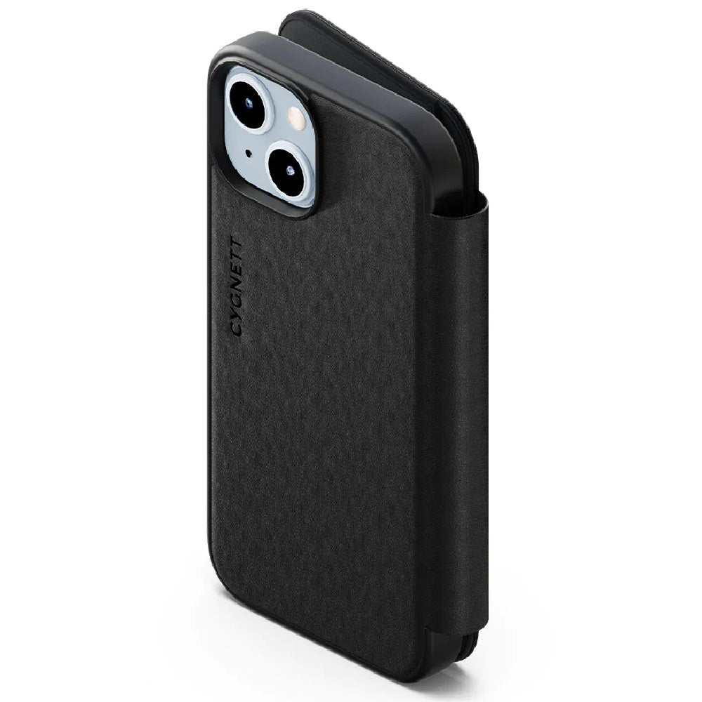 Cygnett MagWallet Apple iPhone 15 (6.1")Leather Wallet Case-Black(CY4594MAGWT),360° Protection,Multi-Angle,3x Card Slots,4FT DropProof,2Years Warranty - Image 4