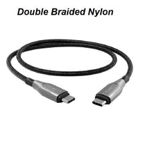 Cygnett Armoured Braided USB-C to USB-C (2.0) Cable (1M) - Black (CY4674PCTYC), 5A/100W, 480Mbps, Turbo Charge, Best for Laptop, 5 Years Warranty - Image 2