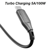 Cygnett Armoured Braided USB-C to USB-C (2.0) Cable (1M) - Black (CY4674PCTYC), 5A/100W, 480Mbps, Turbo Charge, Best for Laptop, 5 Years Warranty - Image 4