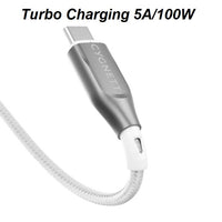 Cygnett Armoured Braided USB-C to USB-C (2.0) Cable (2M) - White (CY4677PCTYC), 5A/100W, 480Mbps, Turbo Charge, Best for Laptop, 5 Years Warranty - Image 4