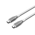 Cygnett Armoured Braided USB-C to USB-C (2.0) Cable (2M) - White (CY4677PCTYC), 5A/100W, 480Mbps, Turbo Charge, Best for Laptop, 5 Years Warranty - Image 1