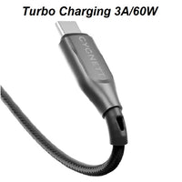 Cygnett Armoured Braided USB-C to USB-A (2.0) Cable (1M) - Black (CY4681PCUSA), 3A/60W, 480Mbps, Turbo Charge, Best for Laptop, 5 Years Warranty - Image 4