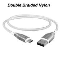 Cygnett Armoured Braided USB-C to USB-A (2.0) Cable (1M) - White (CY4682PCUSA), 3A/60W, 480Mbps, Turbo Charge, Best for Laptop, 5 Years Warranty - Image 2