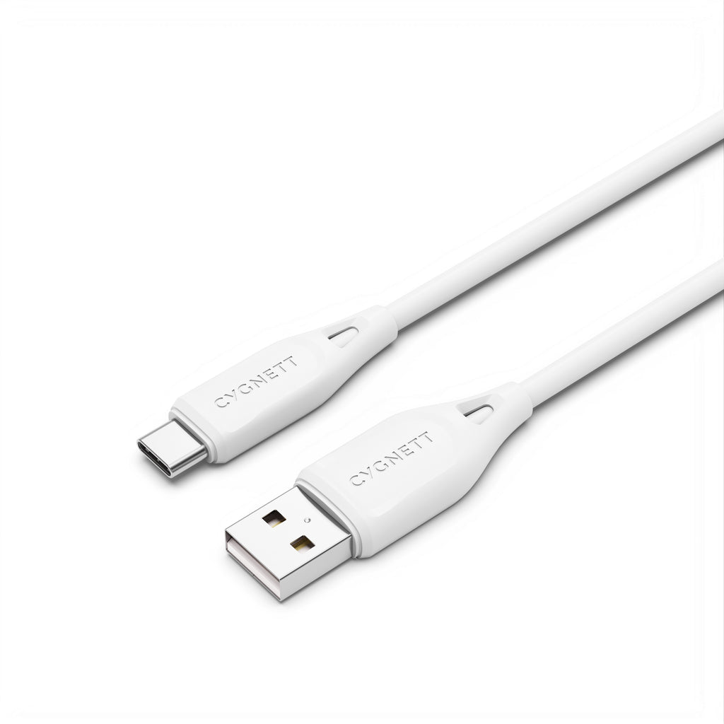 Cygnett Essentials USB-C to USB-A (2.0) Cable (1M) - White (CY4688PCUSA), 3A/60W, 480Mbps, Turbo Charge, Best for Laptop, 2 Years Warranty - Image 1