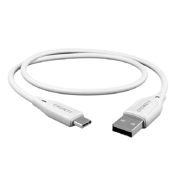 Cygnett Essentials USB-C to USB-A (2.0) Cable (1M) - White (CY4688PCUSA), 3A/60W, 480Mbps, Turbo Charge, Best for Laptop, 2 Years Warranty - Image 2