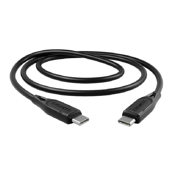 Cygnett Essentials USB-C to USB-C (2.0) Cable (2M) - Black (CY4693PCTYC), 3A/60W, 480Mbps, Turbo Charge, Best for Laptop, 2 Years Warranty - Image 2
