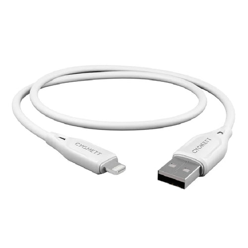 Cygnett Essentials Lightning to USB-A (2.0) Cable (1M) - White (CY4700PCCAL), 2.4A/12W, 480Mbps, Turbo Charge, Apple iPhone, 2 Years Warranty - Image 2