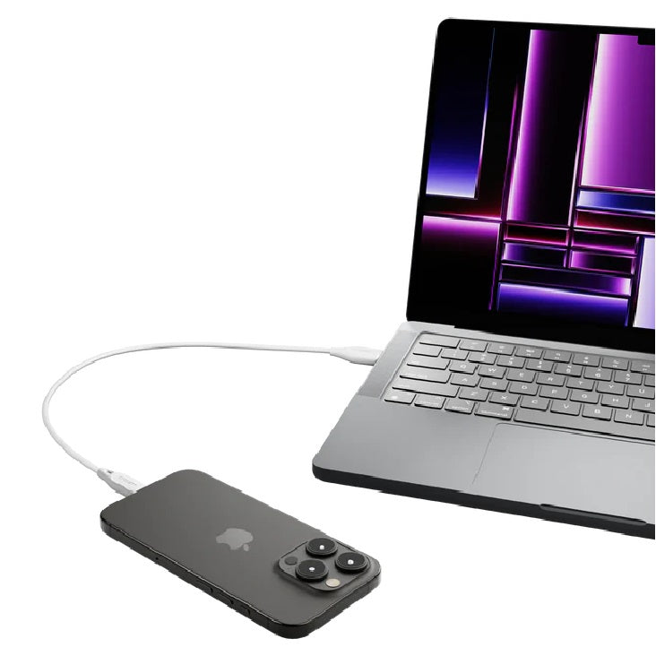 Cygnett Essentials Lightning to USB-A (2.0) Cable (1M) - White (CY4700PCCAL), 2.4A/12W, 480Mbps, Turbo Charge, Apple iPhone, 2 Years Warranty - Image 3