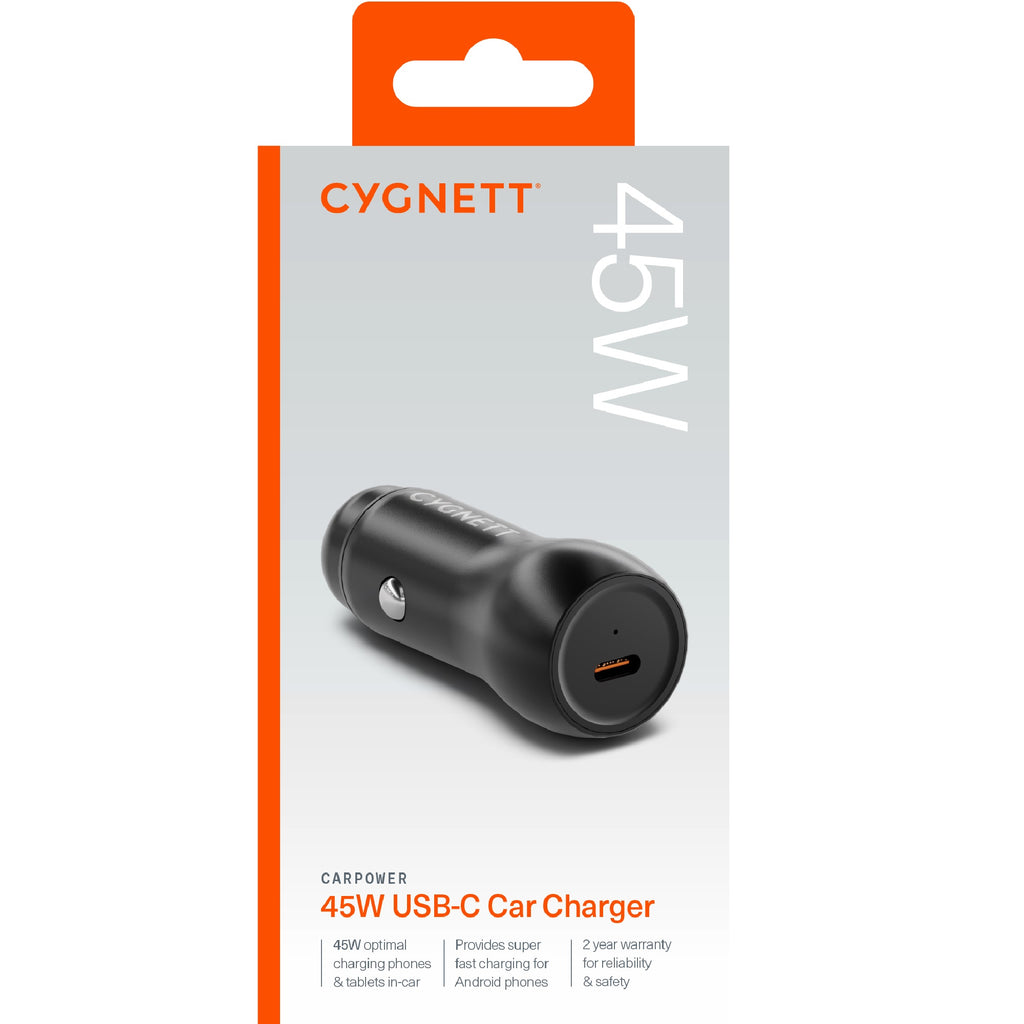 Cygnett CarPower 45W USB-C Car Charger - Black (CY4707CYCCH), Aluminium Alloy Finish, LED Charge Indicator, 2 Years Warranty - Image 4