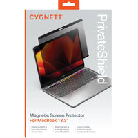 Cygnett PrivateShield Magnetic MacBook (13.3") (M1/M2) Privacy Screen Protector -(CY4709CPTGL)Edge-to-Edge Protection, 2 Years Warranty - Image 3