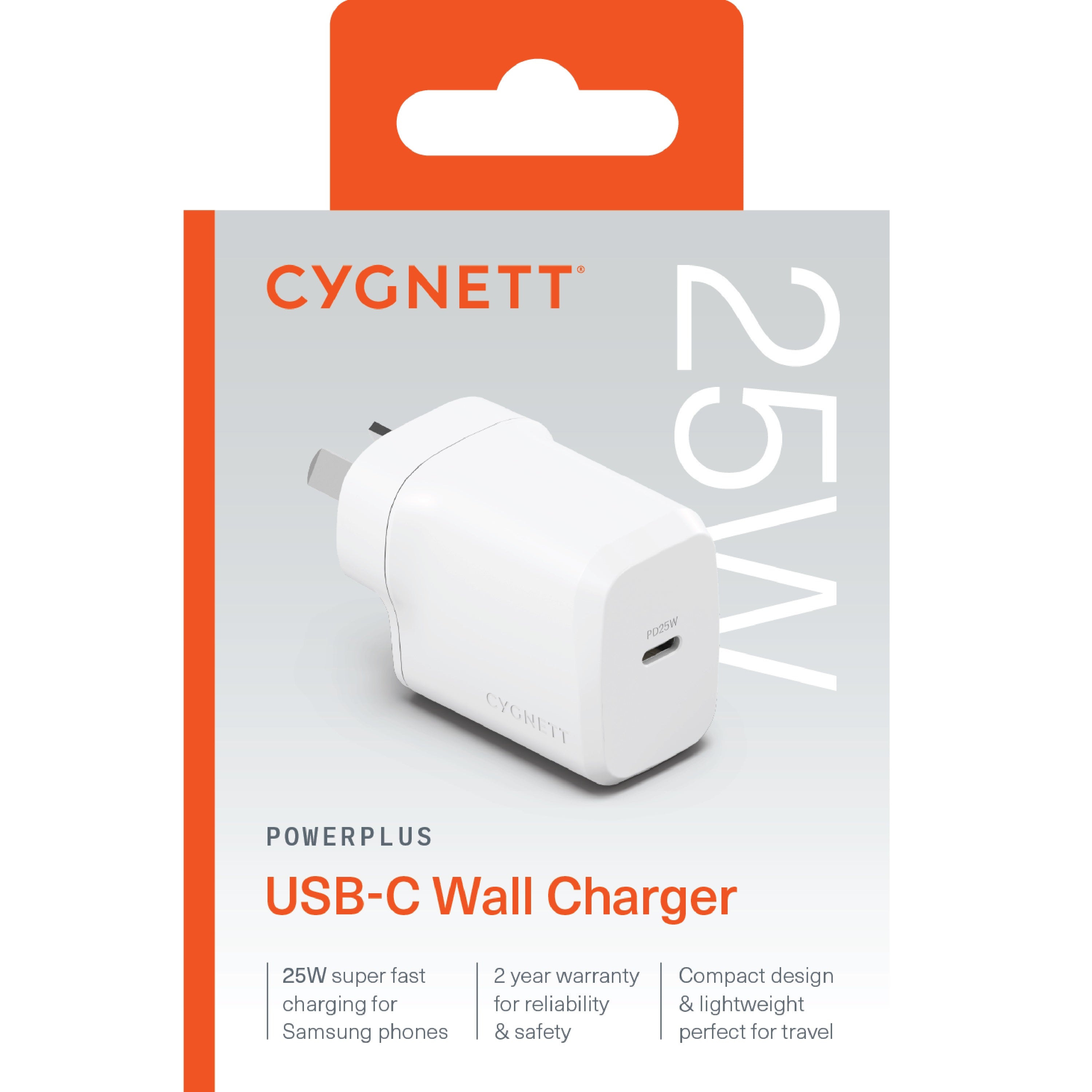 Cygnett PowerPlus 25W USB-C PD Fast Wall Charger - White (CY4734PDWCH), Portable,Best for iPhone,Samsung's PPS & USB-C Devices, 2 Years Warranty - Image 4