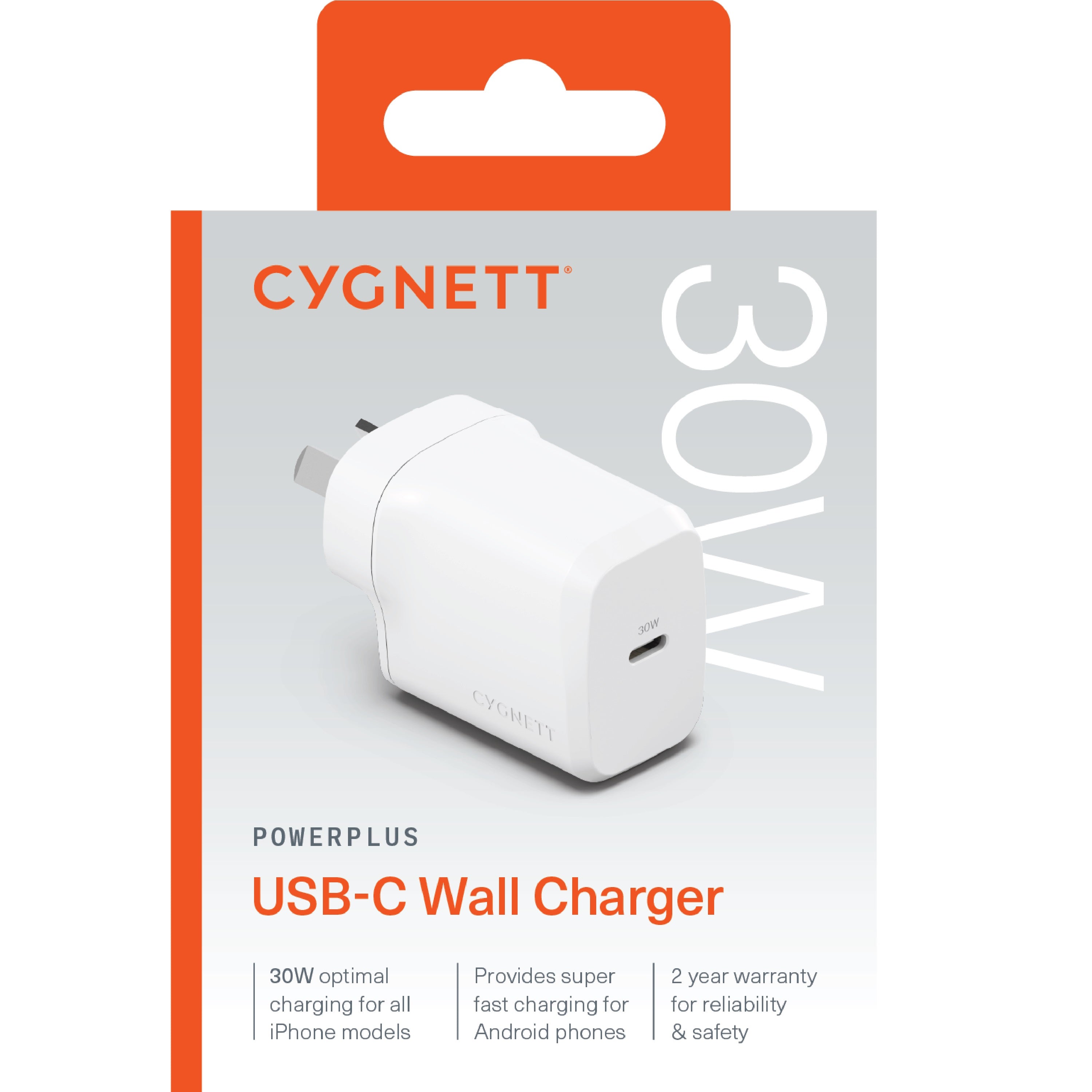 LS Cygnett PowerPlus 30W USB-C PD GaN Fast Wall Charger -White(CY4736PDWCH),Portable,Best for iPhone,Samsung's PPS & USB-C Devices, 2 Years Warran - Image 4