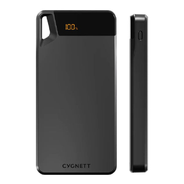 Cygnett ChargeUp Boost 4th Gen 10K mAh Power Bank-Black(CY4747PBCHE)Triple Port(Dual USB-A 15W+1xUSB-C 15W),15cm USB-C Cable,15W Max,2 Years Warranty