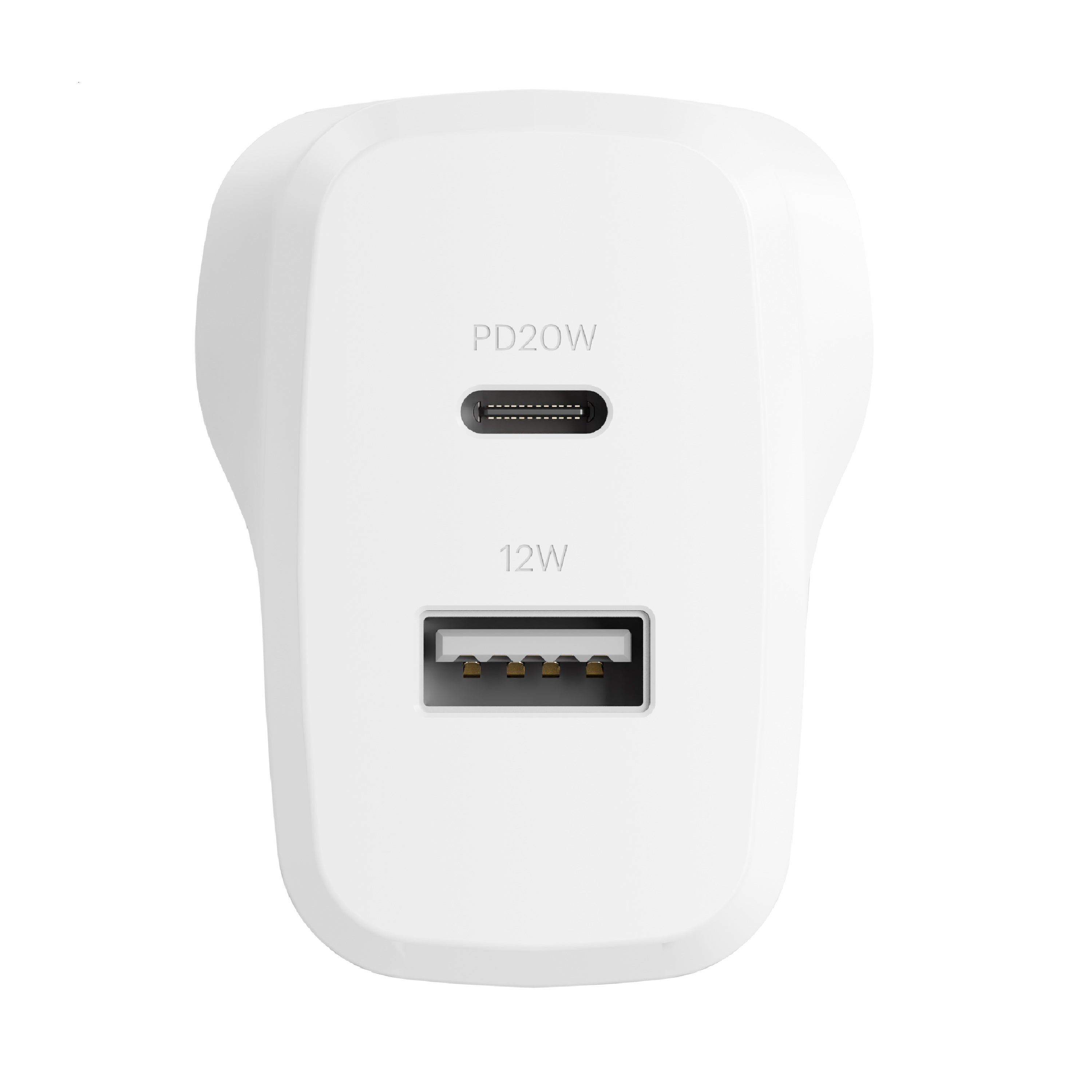 Cygnett PowerPlus 32W Dual Port (20W USB-C + 12W USB-A) PD Fast Wall Charger-White(CY4772PDWCH),Palm-Size,Portable,Charge 2x Devices,2 Years Warranty - Image 2