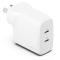 Cygnett PowerPlus 35W Dual Port USB-C PD Fast Wall Charger -White(CY4774PDWCH),2xUSB-C(35W), Best for iPhone,Samsung's PPS & USB-C Devices, 2 Years Wa - Image 1