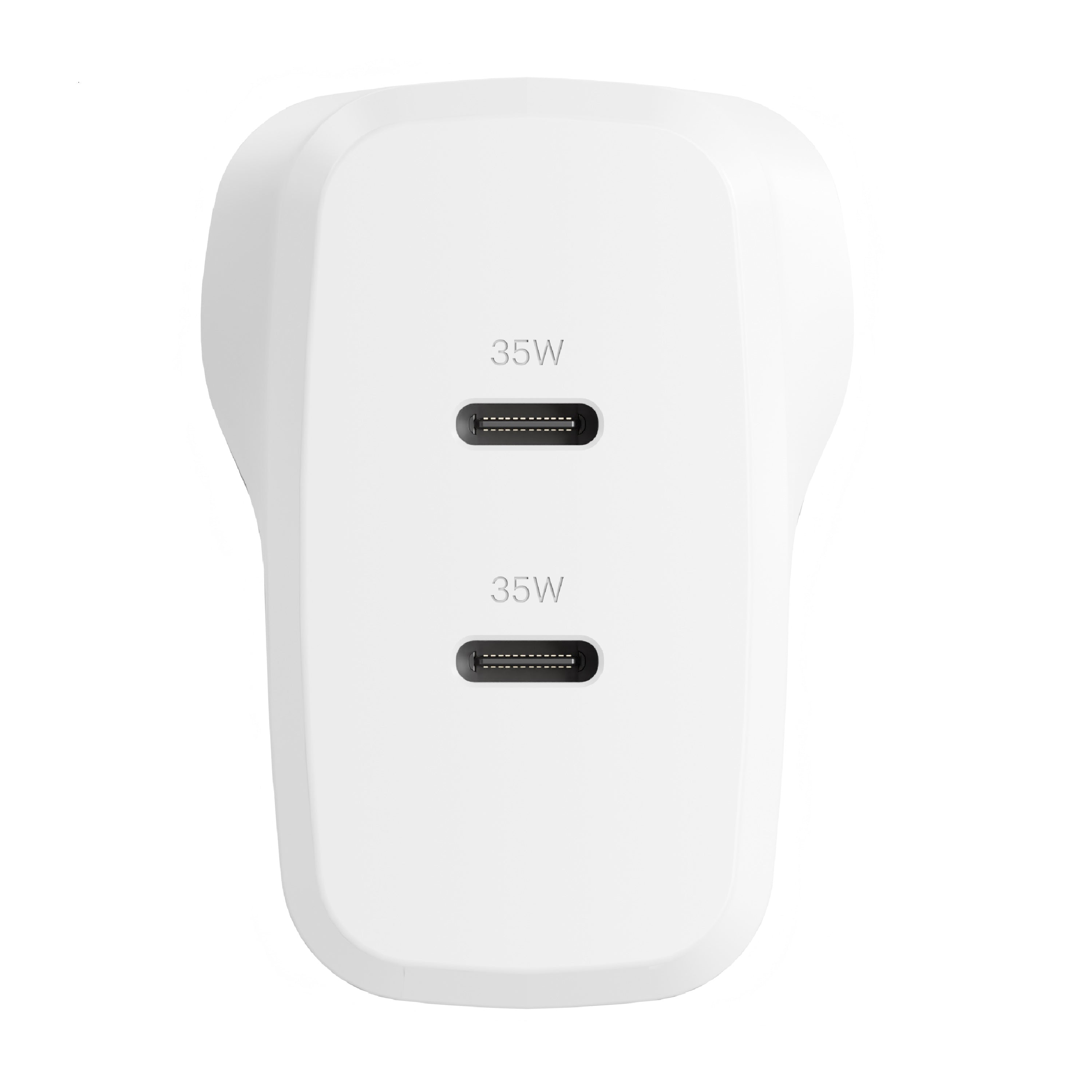 Cygnett PowerPlus 35W Dual Port USB-C PD Fast Wall Charger -White(CY4774PDWCH),2xUSB-C(35W), Best for iPhone,Samsung's PPS & USB-C Devices, 2 Years Wa - Image 2