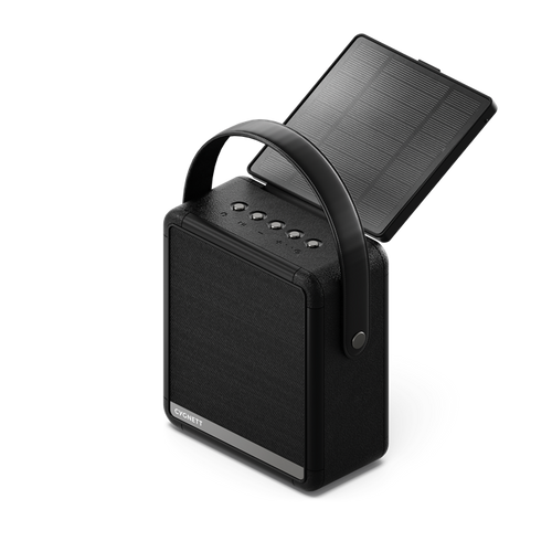 Cygnett FreePlay Solar Charging Wireless Speaker & 8K Power Bank - Black(CY4968SOSPE),Dust & Water Resistant,Dual Speaker,10 Meter, 2 Years Warranty - Image 1