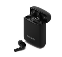 Cygnett FreePlay Solar Charging True Wireless Earbuds -Black(CY4969SOEAR) -Bluetooth 5.3 TWS,5 hours,Touch Control,Solar charging - Image 1