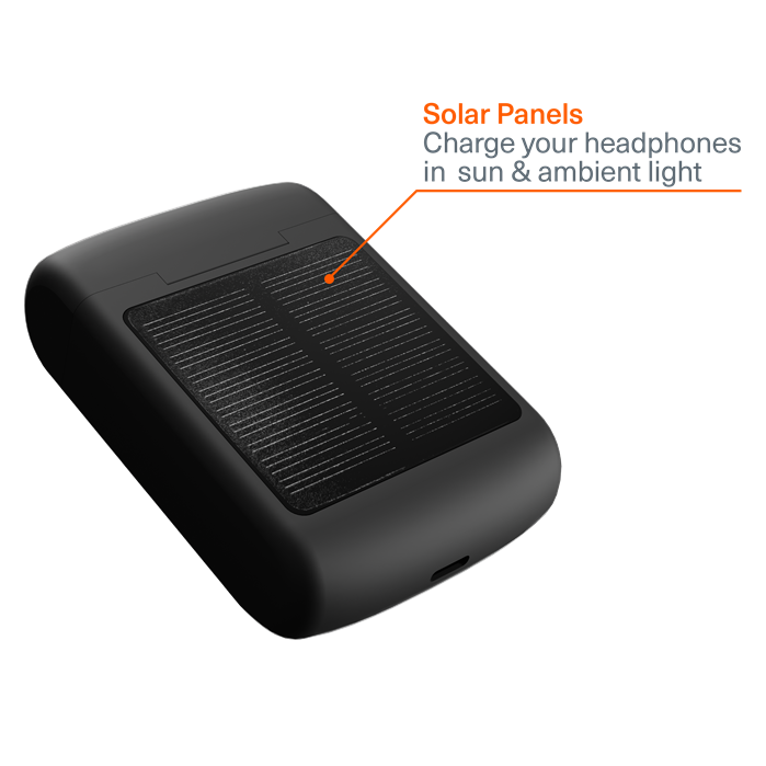Cygnett FreePlay Solar Charging True Wireless Earbuds -Black(CY4969SOEAR) -Bluetooth 5.3 TWS,5 hours,Touch Control,Solar charging - Image 2