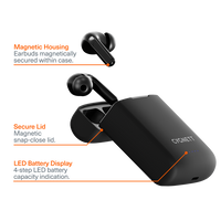 Cygnett FreePlay Solar Charging True Wireless Earbuds -Black(CY4969SOEAR) -Bluetooth 5.3 TWS,5 hours,Touch Control,Solar charging - Image 3