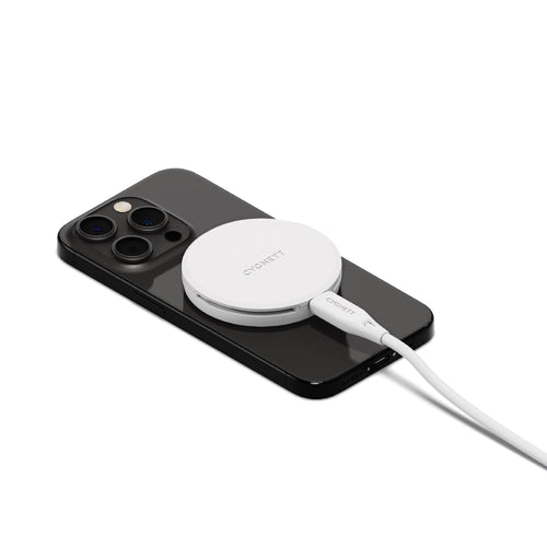 Cygnett ChargePuck Qi2 15W Fast Wireless Charger -White(CY5062CCRGP),Compact & Lightweight, 1.2M USB-C Cable,Perfect for Travel,2 Years Warranty - Image 2