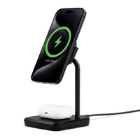 Cygnett ChargeBase Qi2 2-in-1 Magnetic 15W Wireless Charger - Black (CY5067BUNCP),1.2M USB-C Cable,25W Wall Charger,80° Swivel Head,2 Years Warranty - Image 1