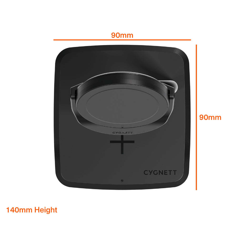 Cygnett ChargeBase Qi2 2-in-1 Magnetic 15W Wireless Charger - Black (CY5067BUNCP),1.2M USB-C Cable,25W Wall Charger,80° Swivel Head,2 Years Warranty - Image 4