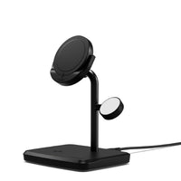 Cygnett ChargeBase Qi2 3-in-1 Magnetic 15W Wireless Charger-Black(CY5069BUNCP),1.2M USB-C Cable,5W Watch Charger, 180° Swivel Head,2 Years Warranty - Image 2