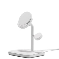 Cygnett ChargeBase Qi2 3-in-1 Magnetic 15W Wireless Charger-White(CY5070BUNCP),1.2M USB-C Cable,5W Watch Charger, 180° Swivel Head,2 Years Warranty - Image 2