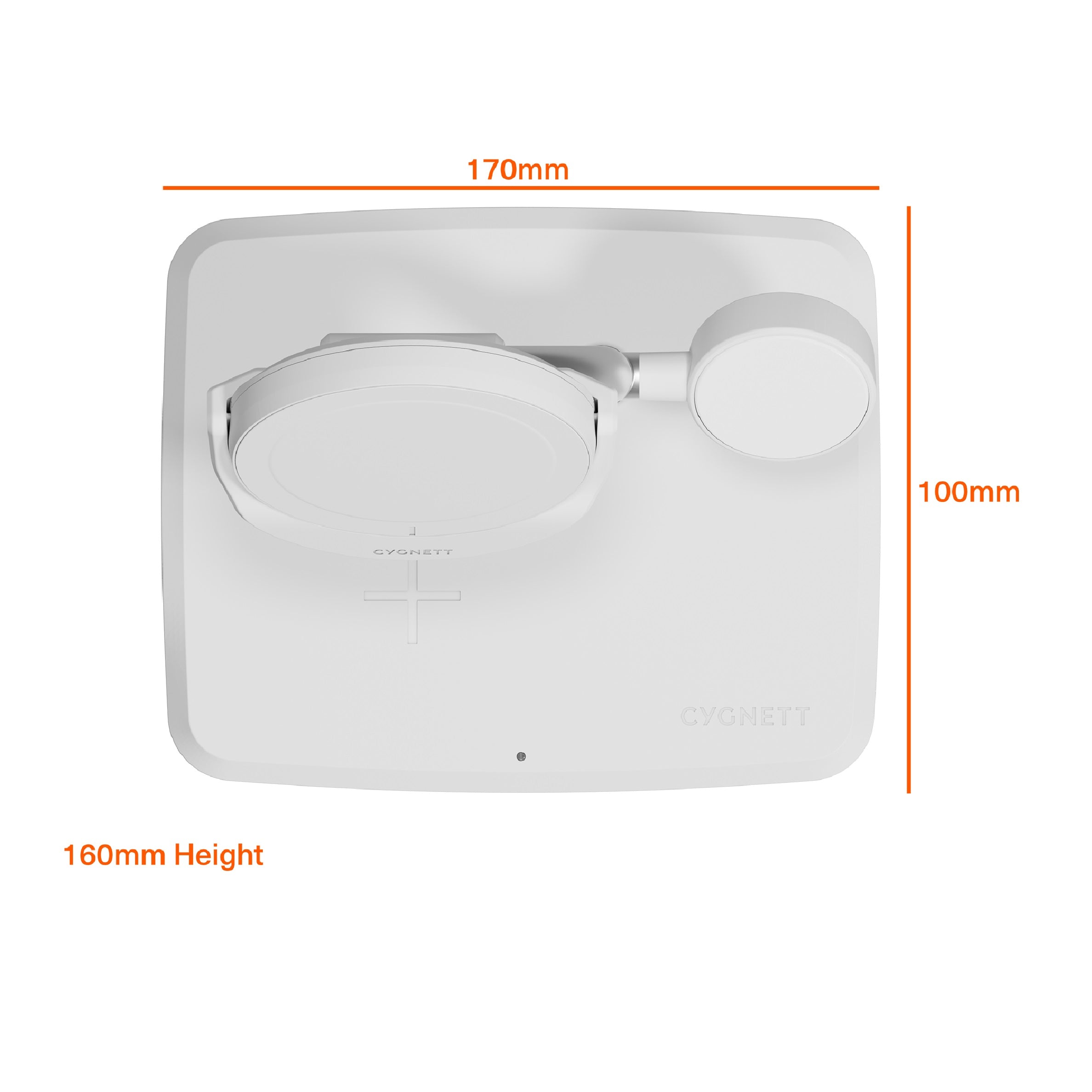 Cygnett ChargeBase Qi2 3-in-1 Magnetic 15W Wireless Charger-White(CY5070BUNCP),1.2M USB-C Cable,5W Watch Charger, 180° Swivel Head,2 Years Warranty - Image 4