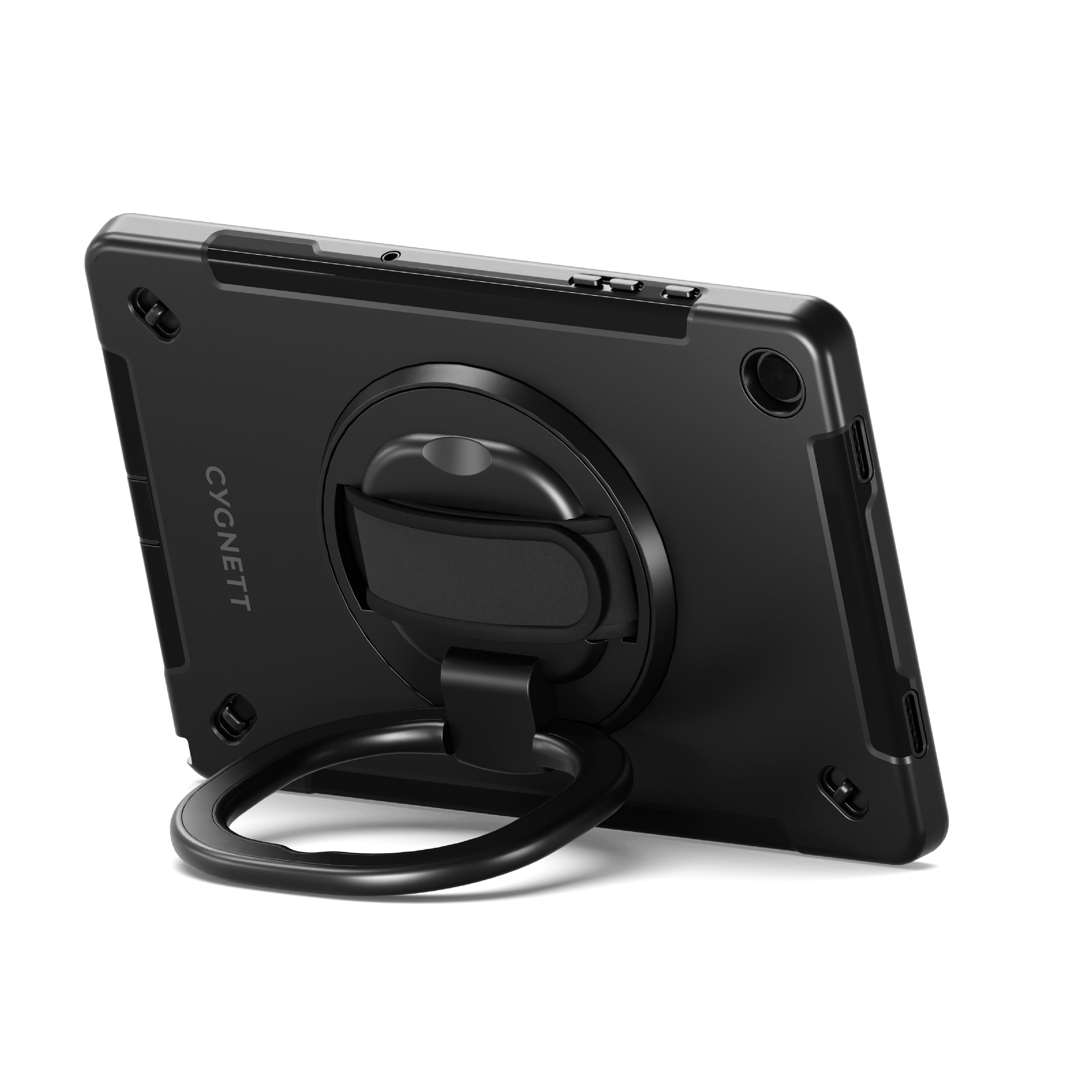 Cygnett GripStand Samsung Galaxy Tab A9+ (11") Case - Black(CY5200CPGRP), Built-in Screen Protector, 360° Rotating Stand, 2 Years Warranty - Image 2