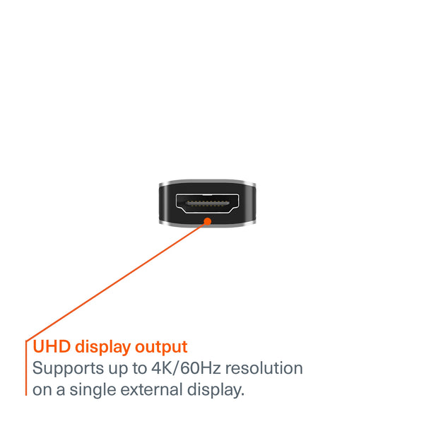 Cygnett Unite USB-C to Single HDMI Adapter-White(CY5386CYHUB ),4K(60HZ),USB-C Display Port,Aluminium Outer shell,Integrated 15cm cable,2 Year Warranty