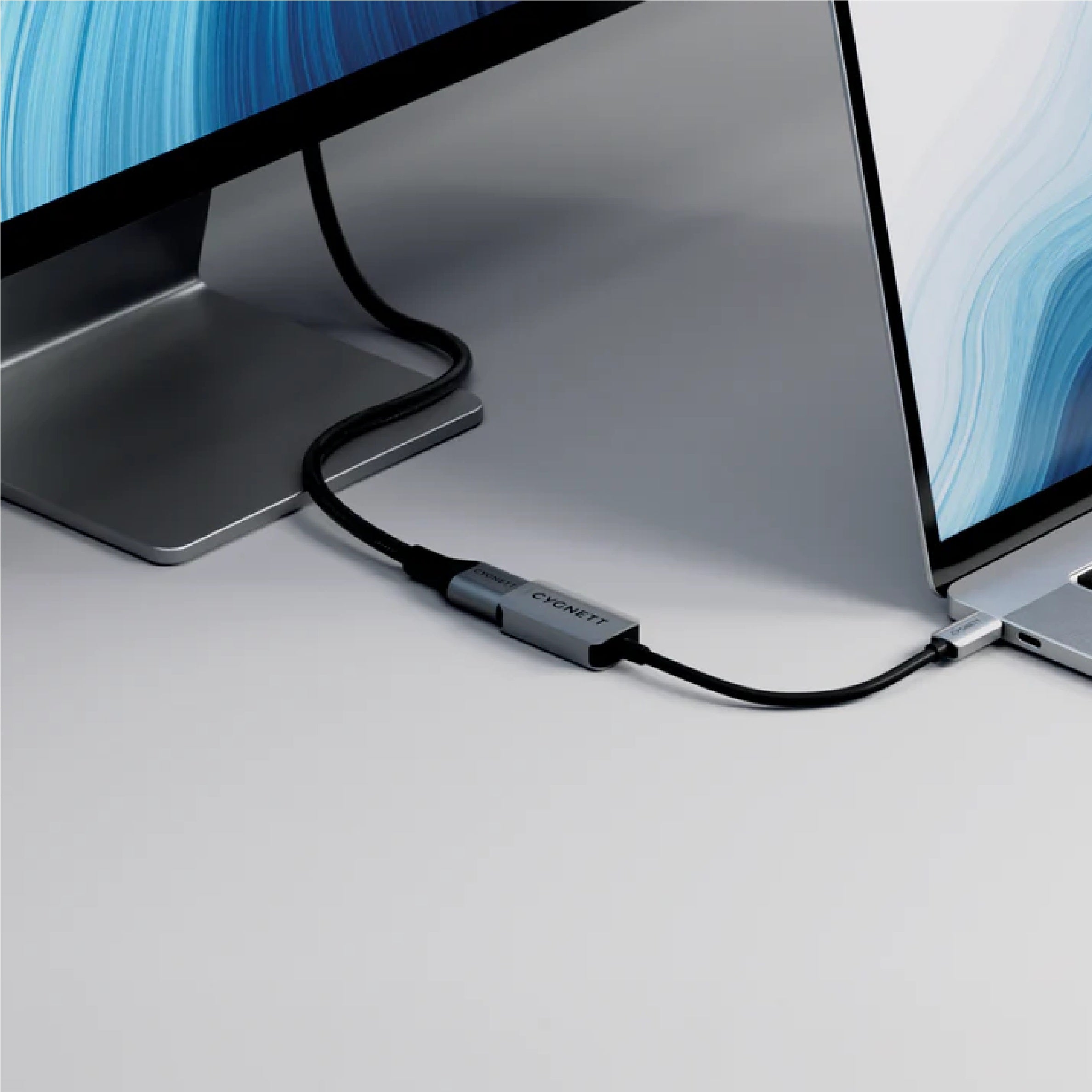 Cygnett Unite USB-C to Single HDMI Adapter-White(CY5386CYHUB ),4K(60HZ),USB-C Display Port,Aluminium Outer shell,Integrated 15cm cable,2 Year Warranty - Image 3