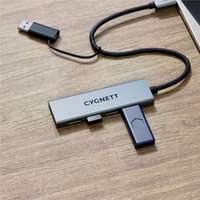 Cygnett Unite 4-in-1 USB-C to USB-A Hub- White(CY5388CYHUB),4x USB-A,10GBps Transfer,Aluminium outershell,USB-C to USB-A Adapter,2Years Warranty - Image 4
