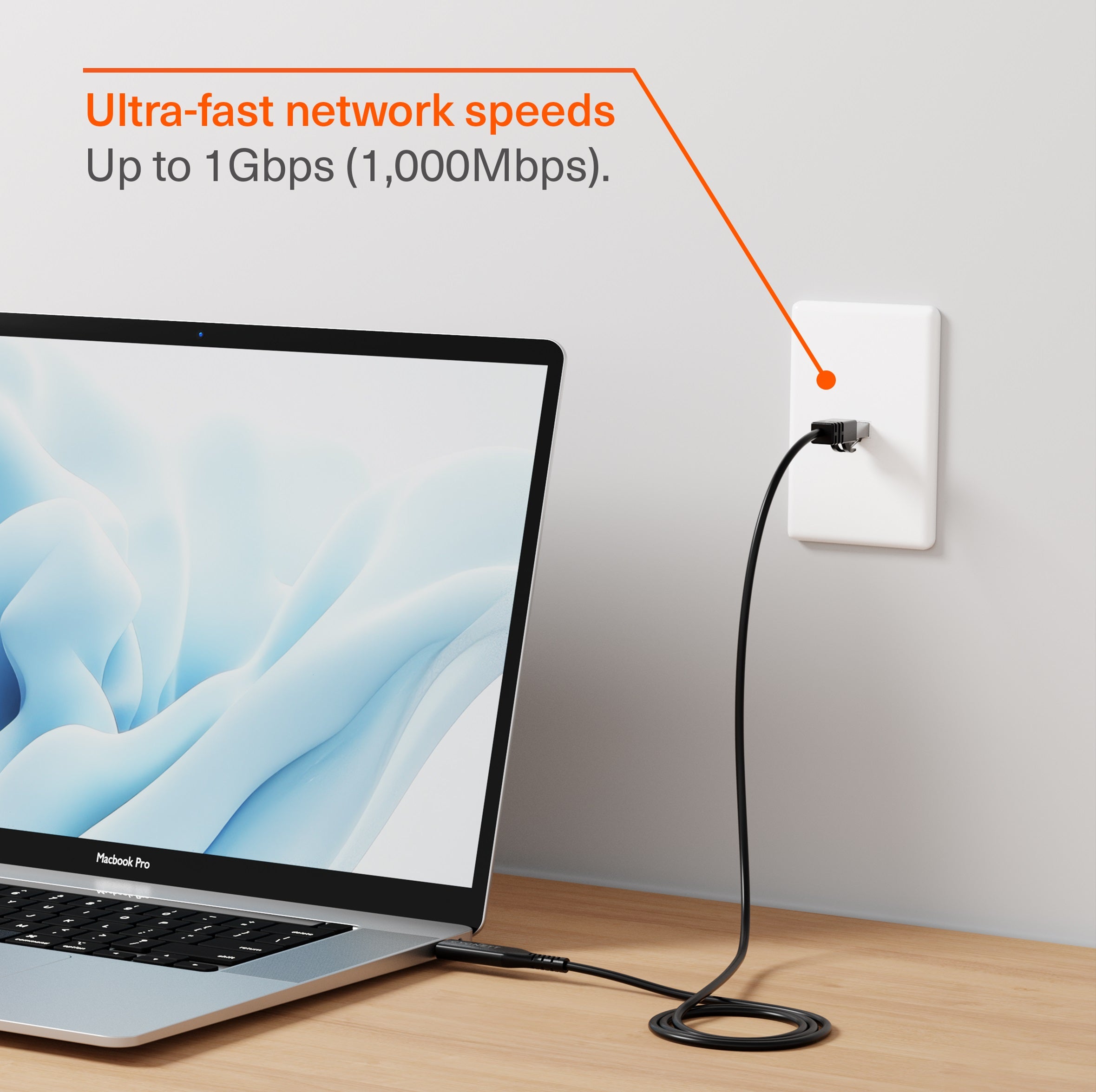 Cygnett Unite USB-C to RJ45 Gigabit Ethernet Cable 1m - Black (CY5505PCCCE), 1Gbps, USB 3.2 Gen 1, USB 2.0, Universal Compatibility, 2 Years Warranty - Image 4