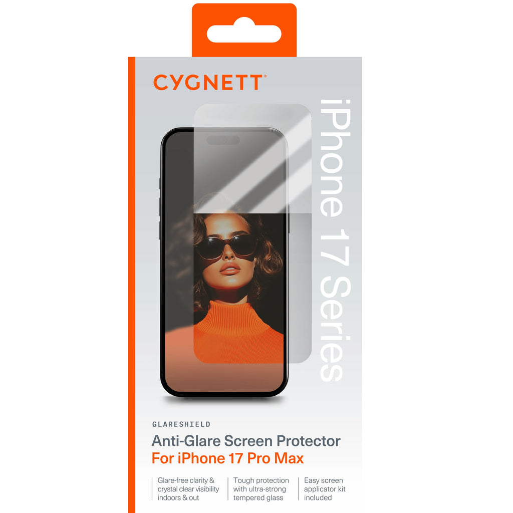 Cygnett GlareShield Apple iPhone 17 Pro Max (6.9") Tempered Glass Screen Protector - (CY5532CPTGL), DropProof, Touch Sensitivity, 2 Years Warranty - Image 4