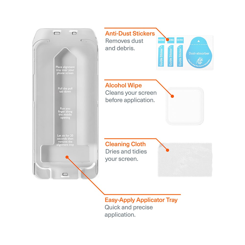 Cygnett CeramicShield Apple iPhone Air (6.5") Tempered Glass Screen Protector - (CY5534CPTGL), DropProof, Touch Sensitivity, 2 Years Warranty - Image 4