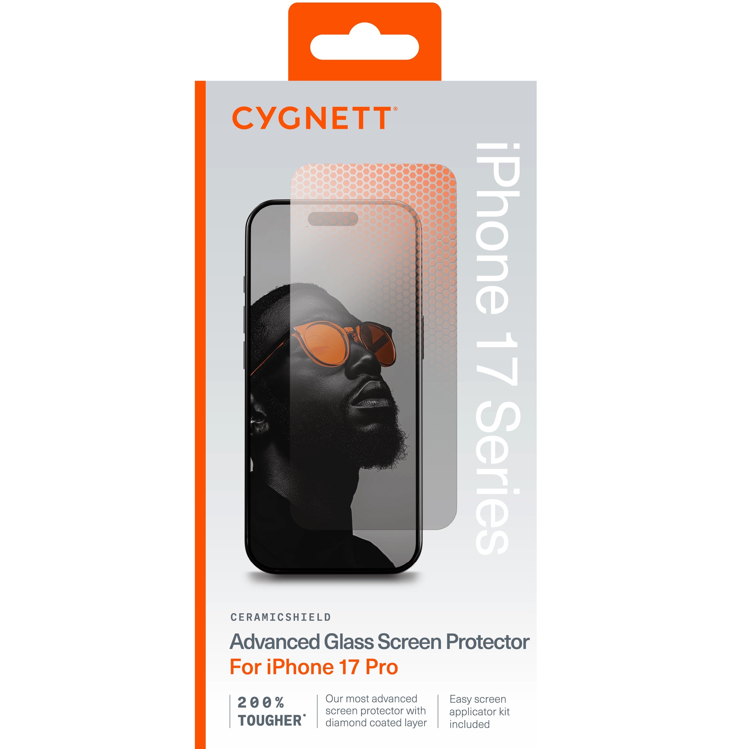 Cygnett CeramicShield Apple iPhone 17 Pro (6.3") Tempered Glass Screen Protector - (CY5535CPTGL), DropProof, Touch Sensitivity, 2 Years Warranty - Image 4