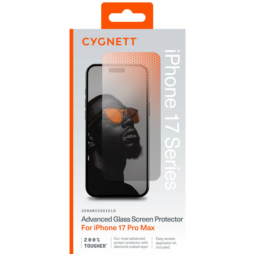 Cygnett CeramicShield Apple iPhone 17 Pro Max (6.9") Tempered Glass Screen Protector - (CY5536CPTGL), DropProof, Touch Sensitivity, 2 Years Warranty - Image 4