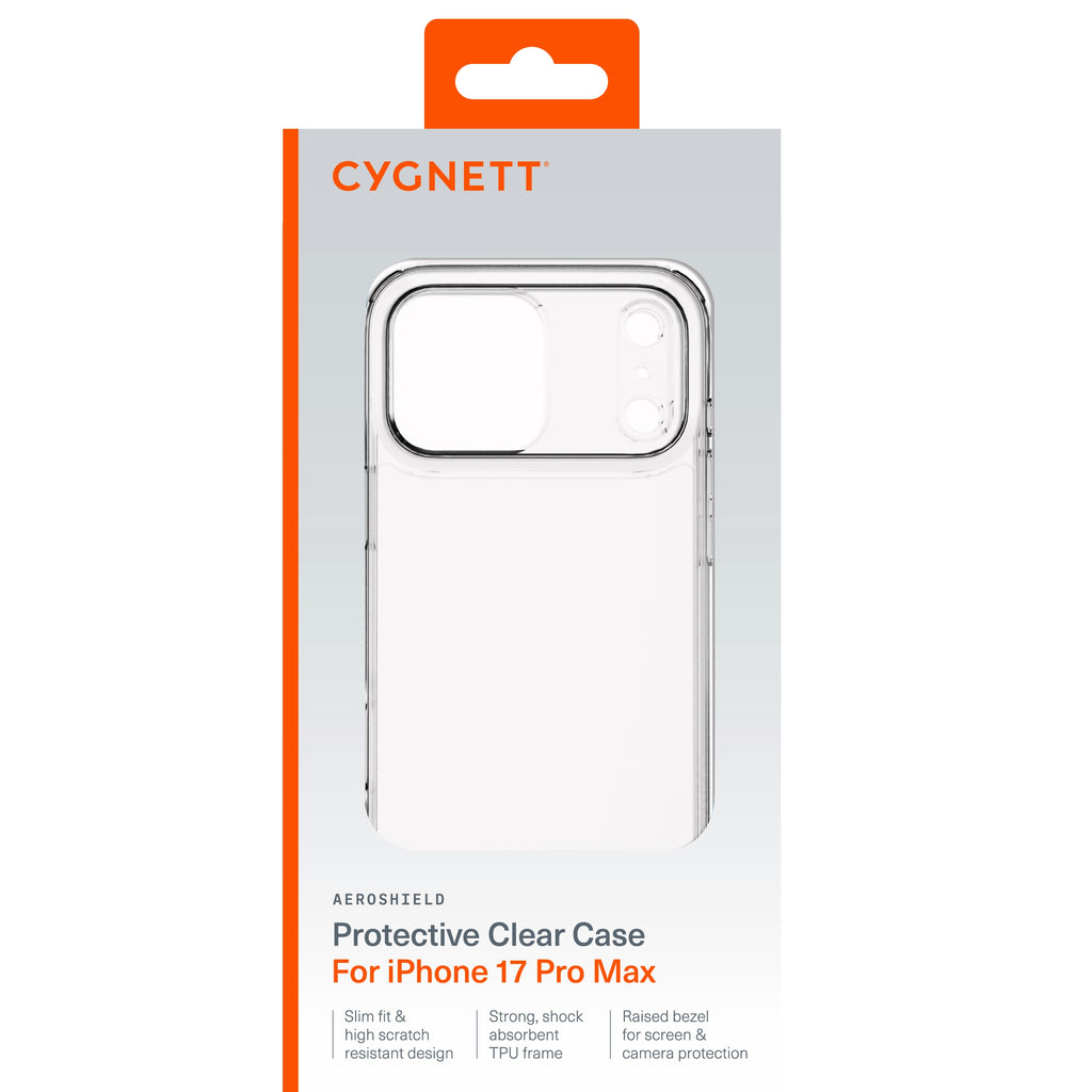 Cygnett AeroShield Apple iPhone 17 Pro Max (6.9") Clear Case - (CY5551CPAEG),TPU Frame, Anti-Yellowing,UV Resistance,ScratchResistant,2 Years Warranty - Image 4