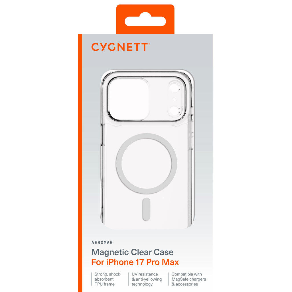 Cygnett AeroMag Apple iPhone 17 Pro Max (6.9") Magnetic Clear Case - (CY5555CPAEG), TPU Frame, Anti-Yellowing, UV Resistance, 2 Years Warranty - Image 4