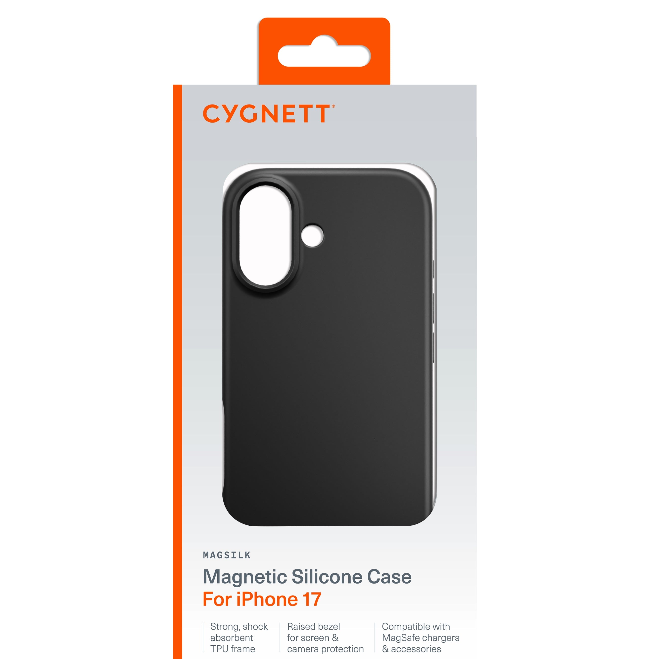 Cygnett MagSilk Apple iPhone 17 (6.3") Magnetic Silicone Case - Black (CY5556CPMAS), TPU Frame, Anti-Yellowing, UV Resistance, 2 Years Warranty - Image 4