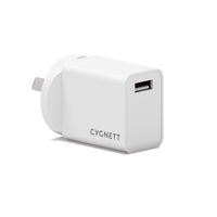 Cygnett PowerPlus 12W USB-A Wall Charger - White(CY5594PDWCH), Lightweight & Compact Design, Perfect for Travel, 2 Years Warranty - Image 1