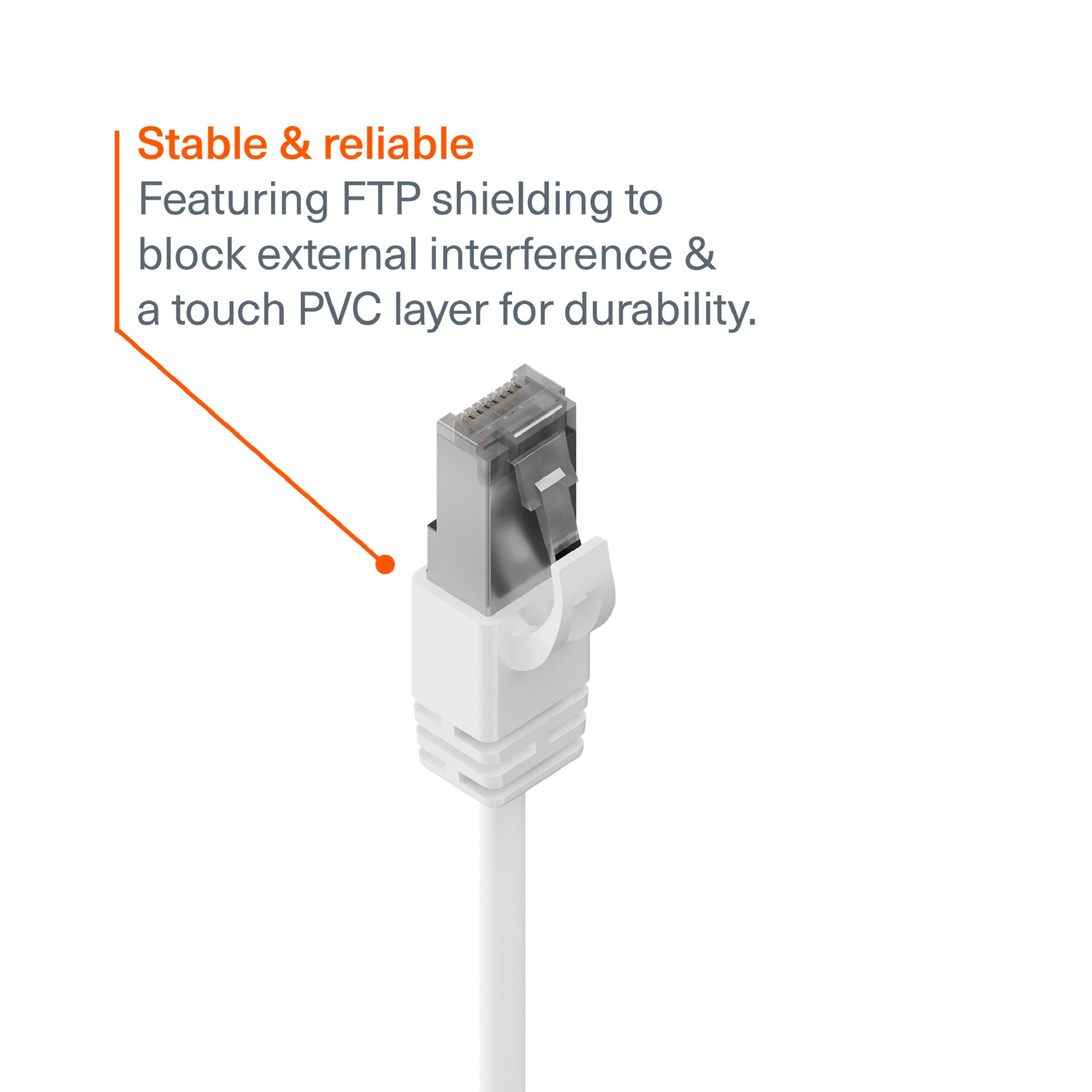 Cygnett Unite CAT6 RJ45 Gigabit Ethernet Cable 50cm – White (CY5647PCAT6), 10Gbps, Protective PVC Layer, Universal Compatibility, 2 Years Warranty - Image 3