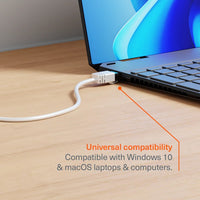 Cygnett Unite CAT6 RJ45 Gigabit Ethernet Cable 50cm – White (CY5647PCAT6), 10Gbps, Protective PVC Layer, Universal Compatibility, 2 Years Warranty - Image 4
