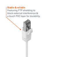 Cygnett Unite CAT6 RJ45 Gigabit Ethernet Cable 5m – White (CY5651PCAT6), 10Gbps, Protective PVC Layer, Universal Compatibility, 2 Years Warranty - Image 3