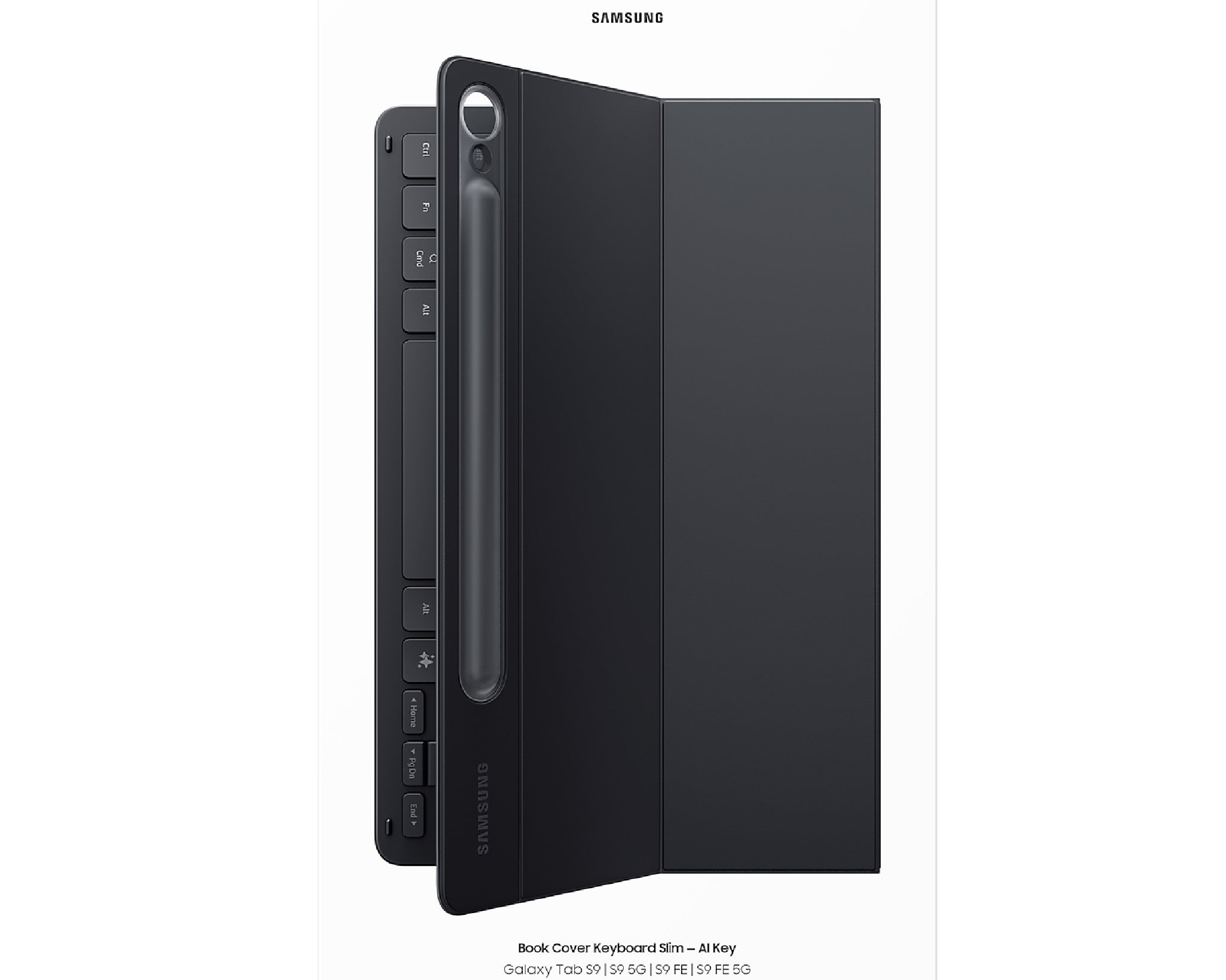 Samsung Galaxy Tab S10 Lite / S10 FE / Tab S9 / S9 FE Book Cover Keyboard Slim - Black(EF-DX720UBEGWW), Slim and Lightweight, AI Key, 6 Month Warranty - Image 4