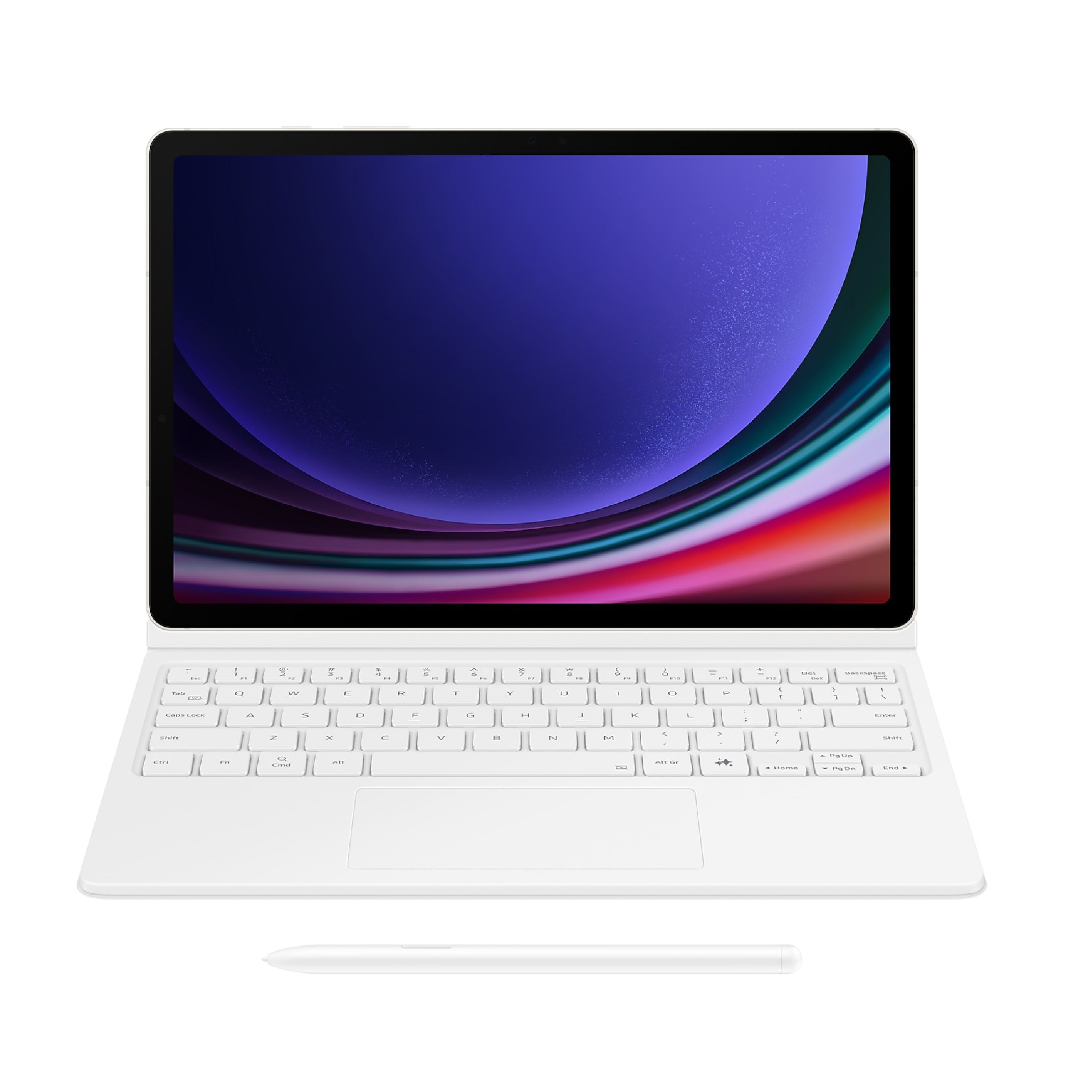 Samsung Galaxy Tab S10 FE / Tab S9 / S9 FE Book Cover Keyboard White - Magnetic(EF-DX725UWEGWW), Effortless Comes In 150°, AI Key, 6 Months  Warranty - Image 2