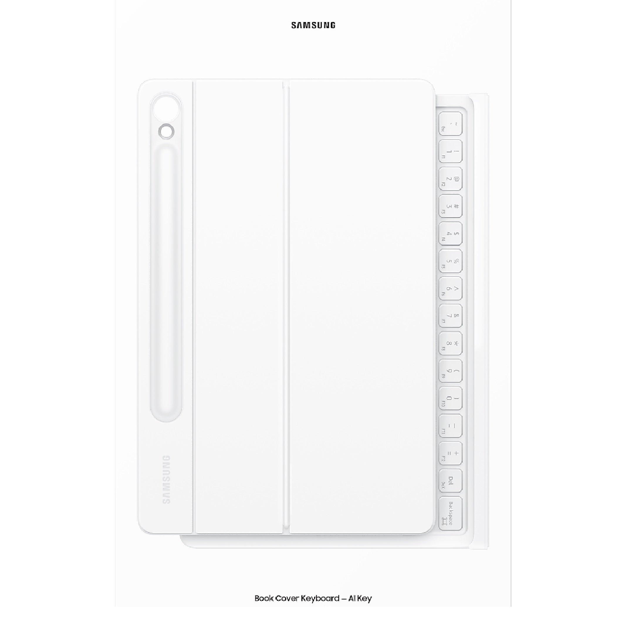 Samsung Galaxy Tab S10 FE / Tab S9 / S9 FE Book Cover Keyboard White - Magnetic(EF-DX725UWEGWW), Effortless Comes In 150°, AI Key, 6 Months  Warranty - Image 4